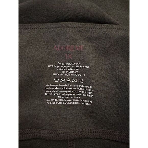 Adore Me Women’s Gray Leggings Size 1X NWT - Picture 3 of 4